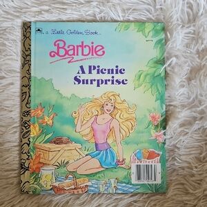 🩷🩷🩷5/$20 NEW BARBIE A PICNIC SURPRISE LITTLE GOLDEN BOOK🩷🩷🩷